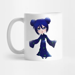 Blue Chibi Girl Mug